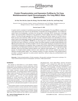 Protein Phosphorylation and Expression Profiling by Yin