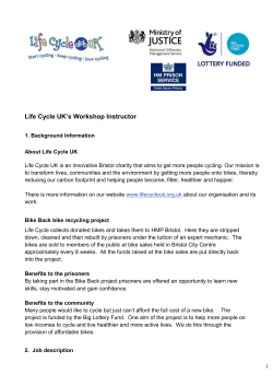 Life Cycle UK`s Workshop Instructor, job specx