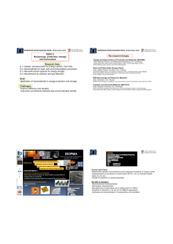 6.1. Catalyic nanostructures for energy carriers. Fuel cells. 6.2