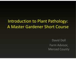 Introduction to Plant Pathology: A Master Gardener Short Course