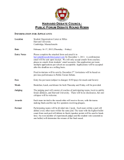 harvard debate council: public forum debate round robin