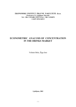 econometric analysis of concentration in the drinks market