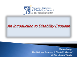 An Introduction to Disability Etiquette