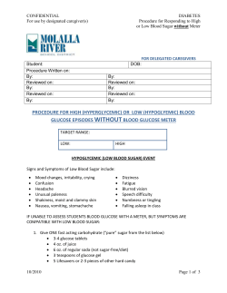 procedure for high (hyperglycemic) or low (hypoglyemic) blood
