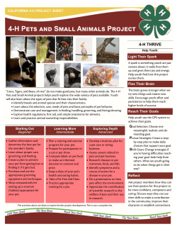 Pets and Small Animals - California 4-H