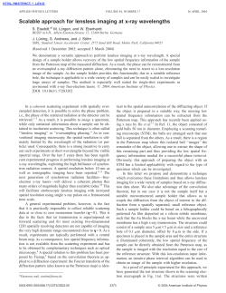 Scalable approach for lensless imaging at x