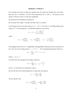 Biophysics: Problems I [1.1] Consider two boxes of