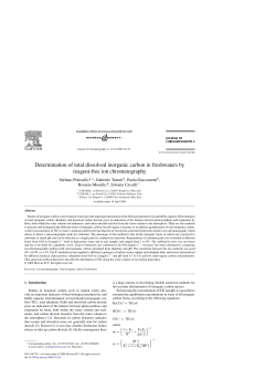 Determination of total dissolved inorganic carbon in freshwaters by