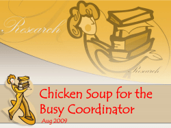 Chicken Soup for the Busy Coordinator