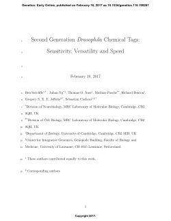 Second Generation Drosophila Chemical Tags