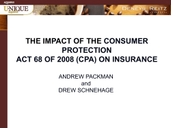 The impact of the Consumer Protection Act on