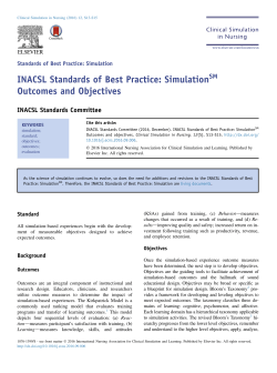 INACSL Standards of Best Practice: SimulationSM Outcomes and