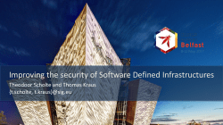 Improving the security of Software Defined Infrastructures