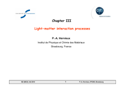 Chapter III Light-matter interaction processes - master-mcn