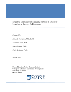 Effective Strategies for Engaging Parents in Students` Learning to