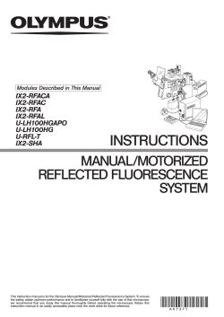 MANUAL/MOTORIZED REFLECTED FLUORESCENCE SYSTEM