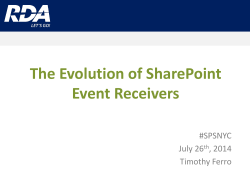 The Evolution of SharePoint Event Receivers