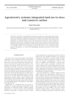 Agroforestry systems: integrated land use to store and conserve