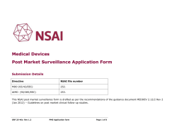Post Market Surveillance Application Form