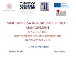 simulimpresa in resilience project management