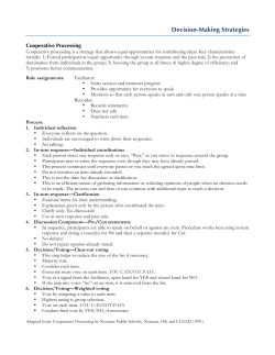 Decision-Making Strategies