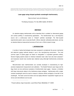 Laser gage using chirped synthetic wavelength