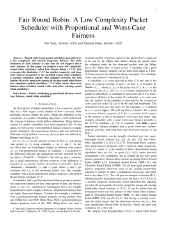 Fair Round Robin - FSU Computer Science