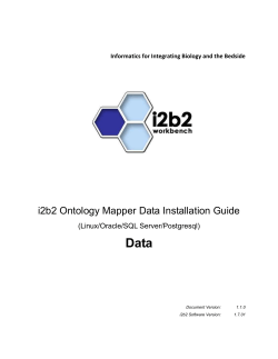 Ontology Mapping Data Installation Guide