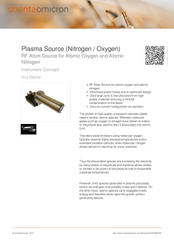Plasma Source (Nitrogen / Oxygen)