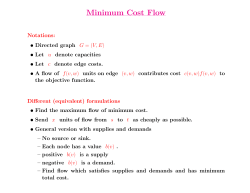 Minimum Cost Flow