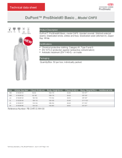 DuPont&trade; ProShield&reg; Basic , Model CHF5