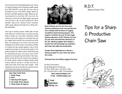 Chisel Saw Chain Brochure - Forest Applications Training