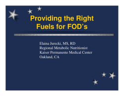 Providing the Right Fuels for FOD`s