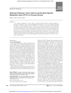 Tumor Cells Co-opt the Brain-Specific Metabolism Gene CPT1C to