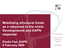 EU response crisis 2. Which changes to cohesion policy?