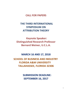 JOB Attribution Theory Call for Papers