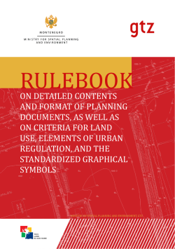 Rulebook On Detailed Contents and Format of Planning Documents