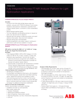 Fully Integrated Process FT-NIR Analyzer Platform for Light