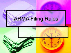 ARMA Filing Rules - Spokane Falls Community College!