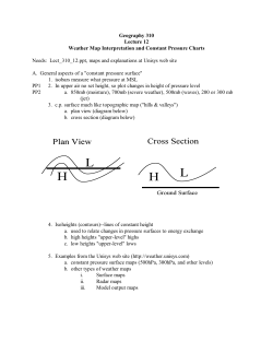 Geography 310 Lecture 12 Weather Map Interpretation and