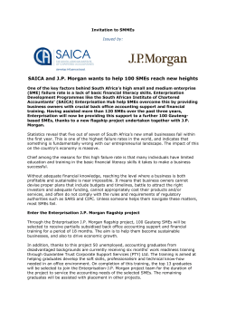 SAICA and J.P. Morgan wants to help 100 SMEs reach new heights