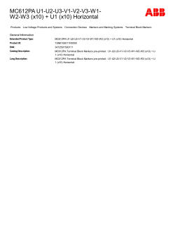 MC612PA U1-U2-U3-V1-V2-V3-W1- W2