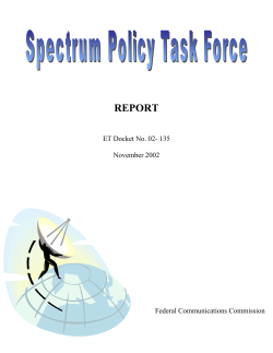 Spectrum Policy Task Force Report