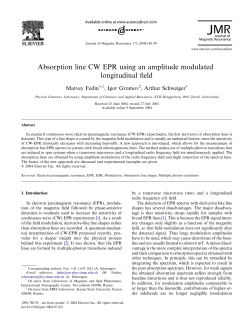 Absorption line CW EPR using an amplitude modulated longitudinal