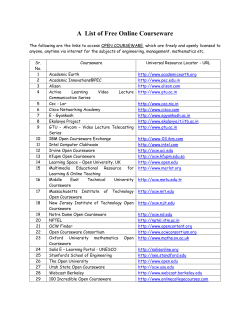 A List of Free Online Courseware