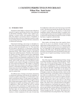 5. cognitive perspectives in psychology