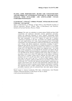 Plasma lipid peroxidation, blood GSH concentration, and antioxidant