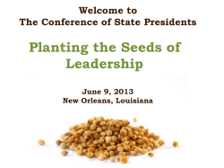 Conference State Presidents 2013 Slidedeck