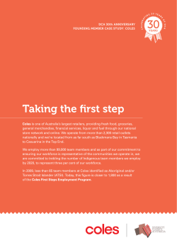 Coles is taking the first step to drive Aboriginal and Torres Strait