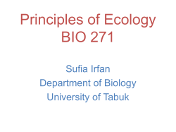 Principles of Ecology - University Of Tabuk Portal